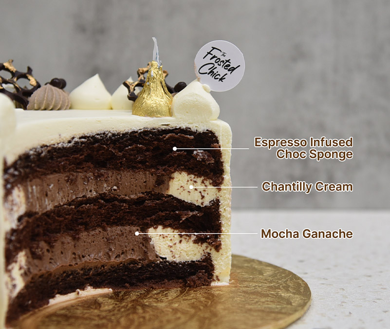 Mocha fresh cream cake