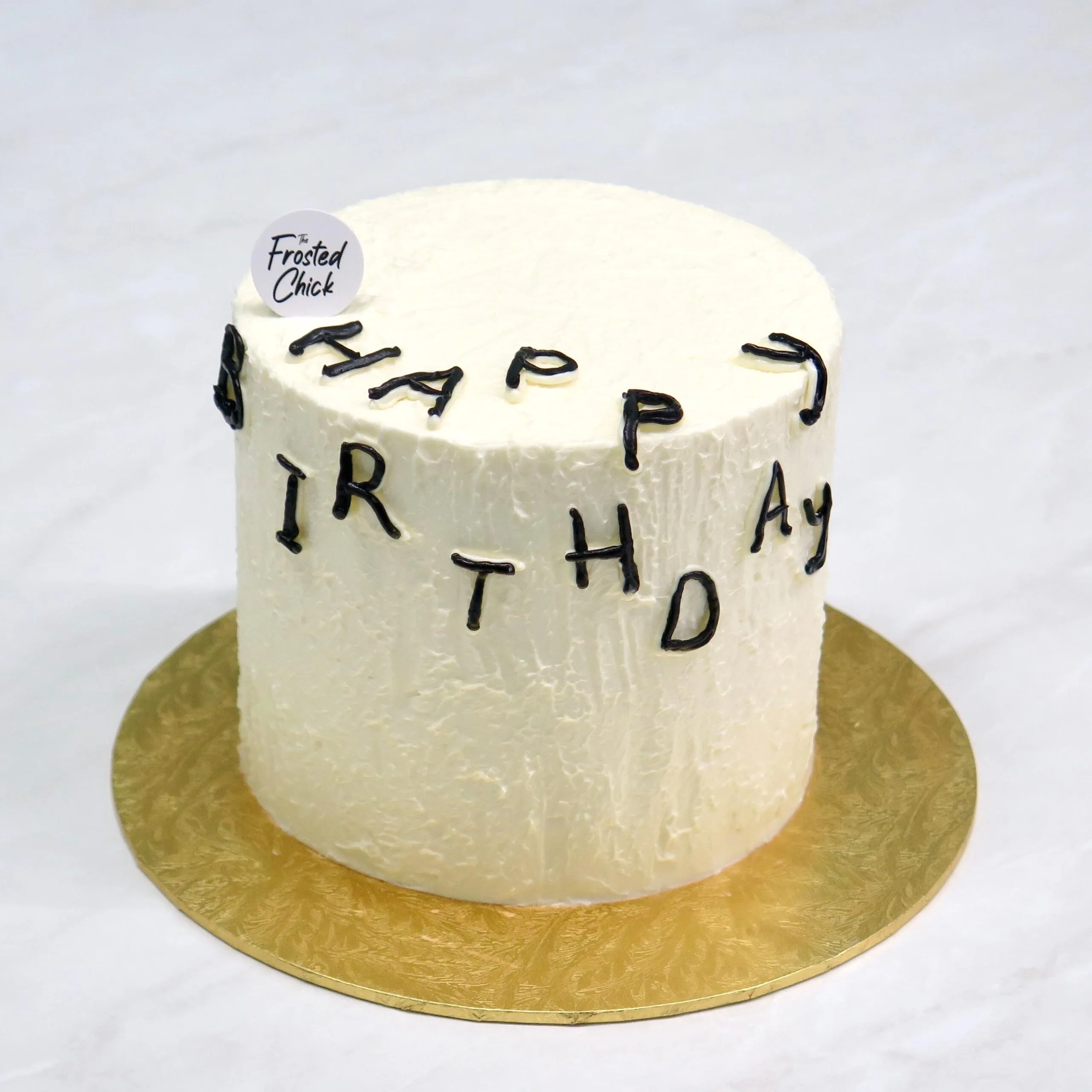 happy birthday floating letters cake