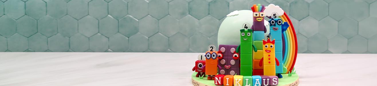 number blocks chocolate pinata cake