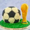 Football Soccer with Trophy Cake