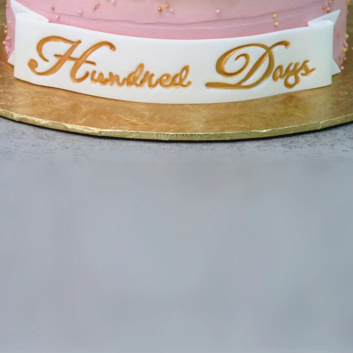 (Add On) Gold Fondant Wording Banner