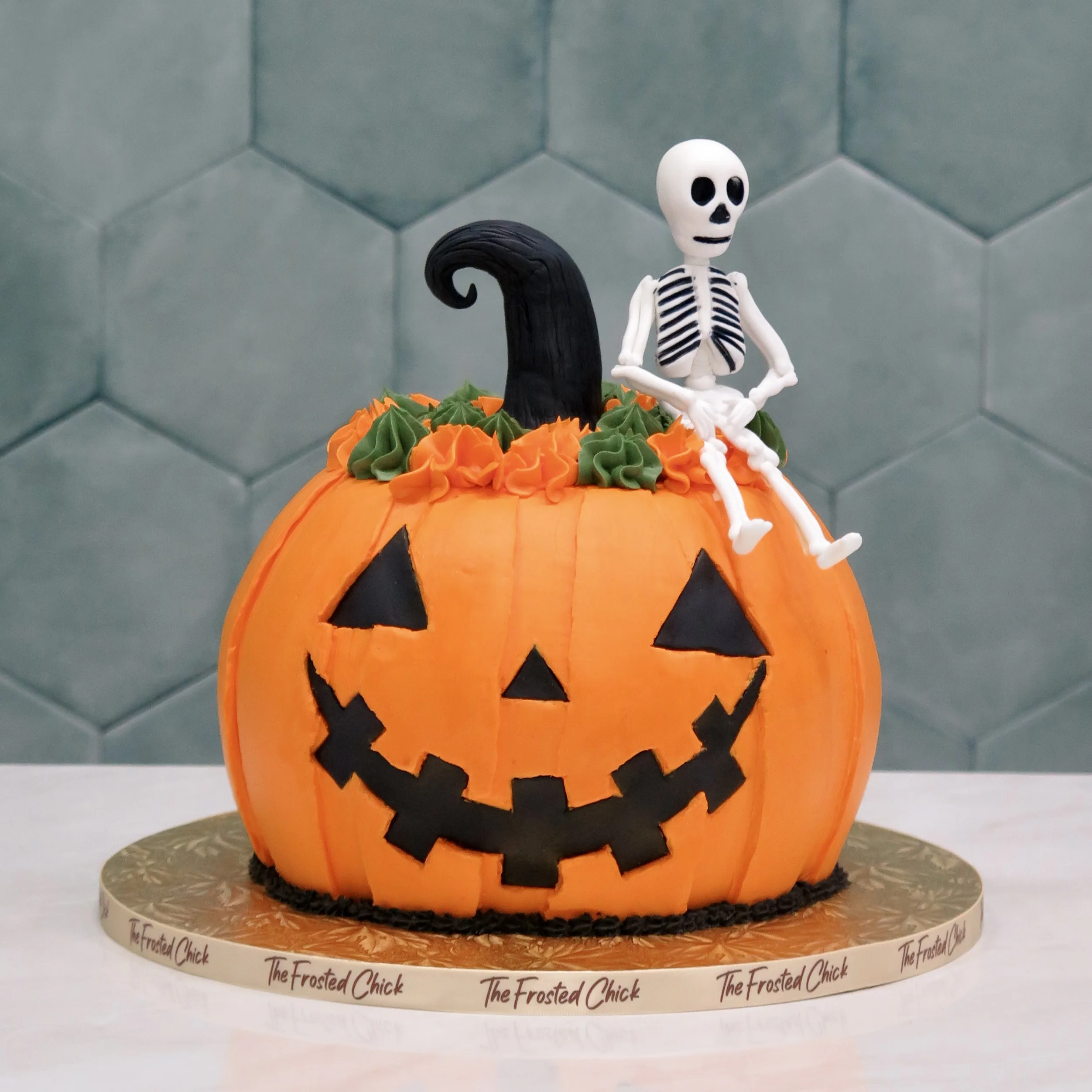 Pumpkin Skeleton Cake