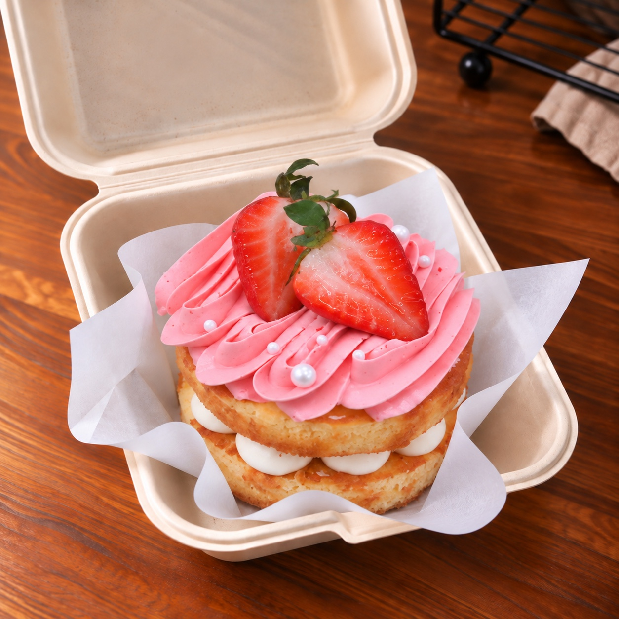 Rustic Strawberry Vanilla Bento
