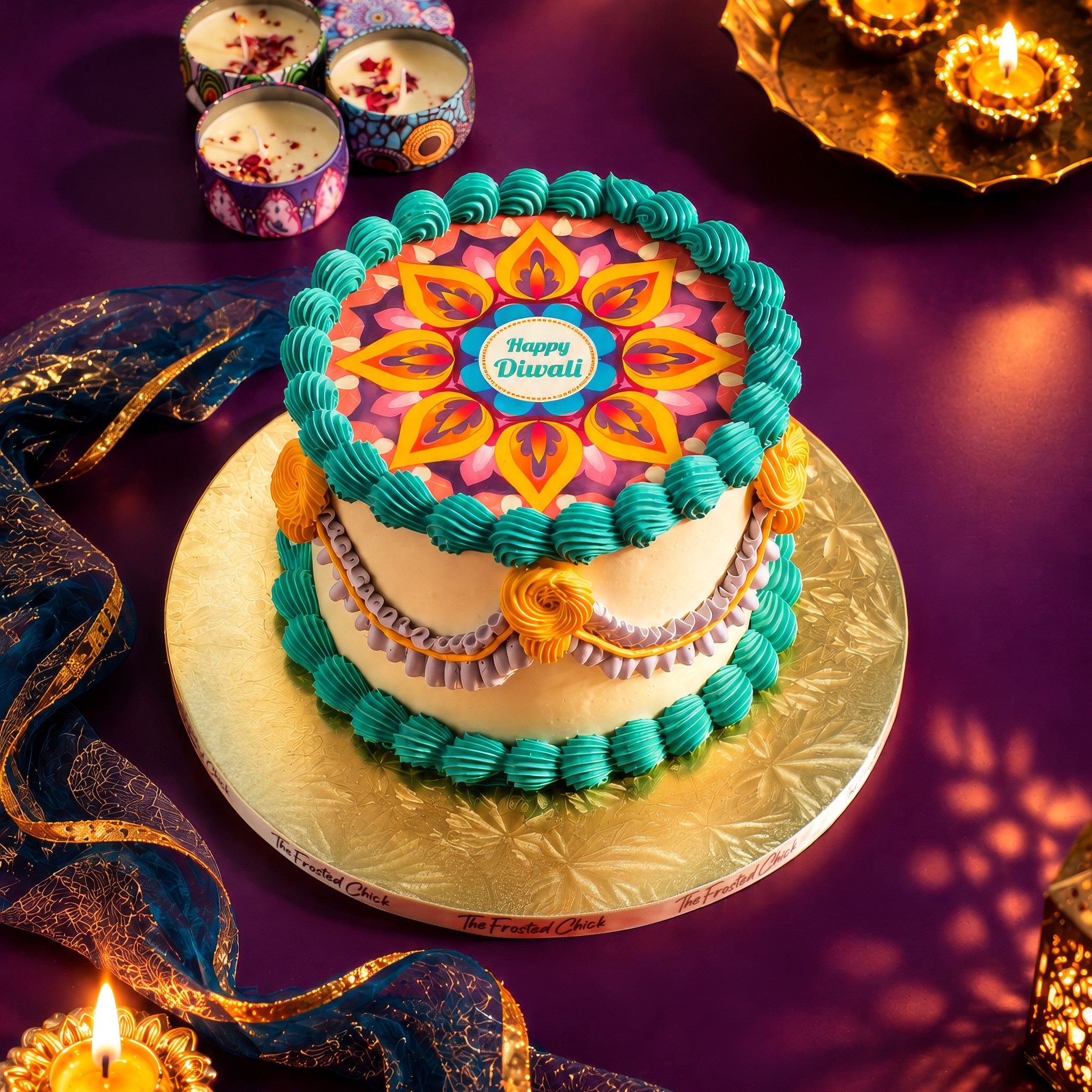 Deepavali Rangoli Cake