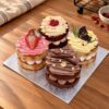 Variety Cake Set: four 4-inch rustic mini cakes, mix and match flavours